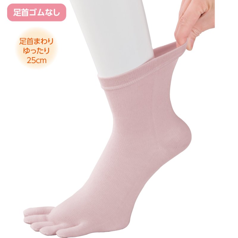 画像1: しめつけ解消5本指ソックス (1)