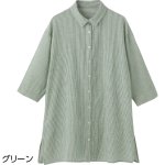 画像3: 7分袖ストライプブラウス (3)