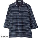 画像4: 麻混前開き7分袖ポロシャツ(MEN'S) (4)