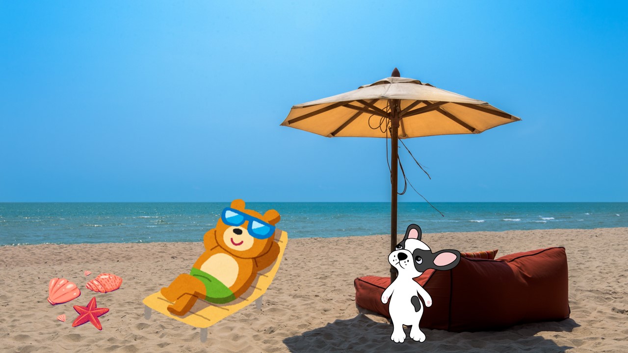 日光浴を・・・